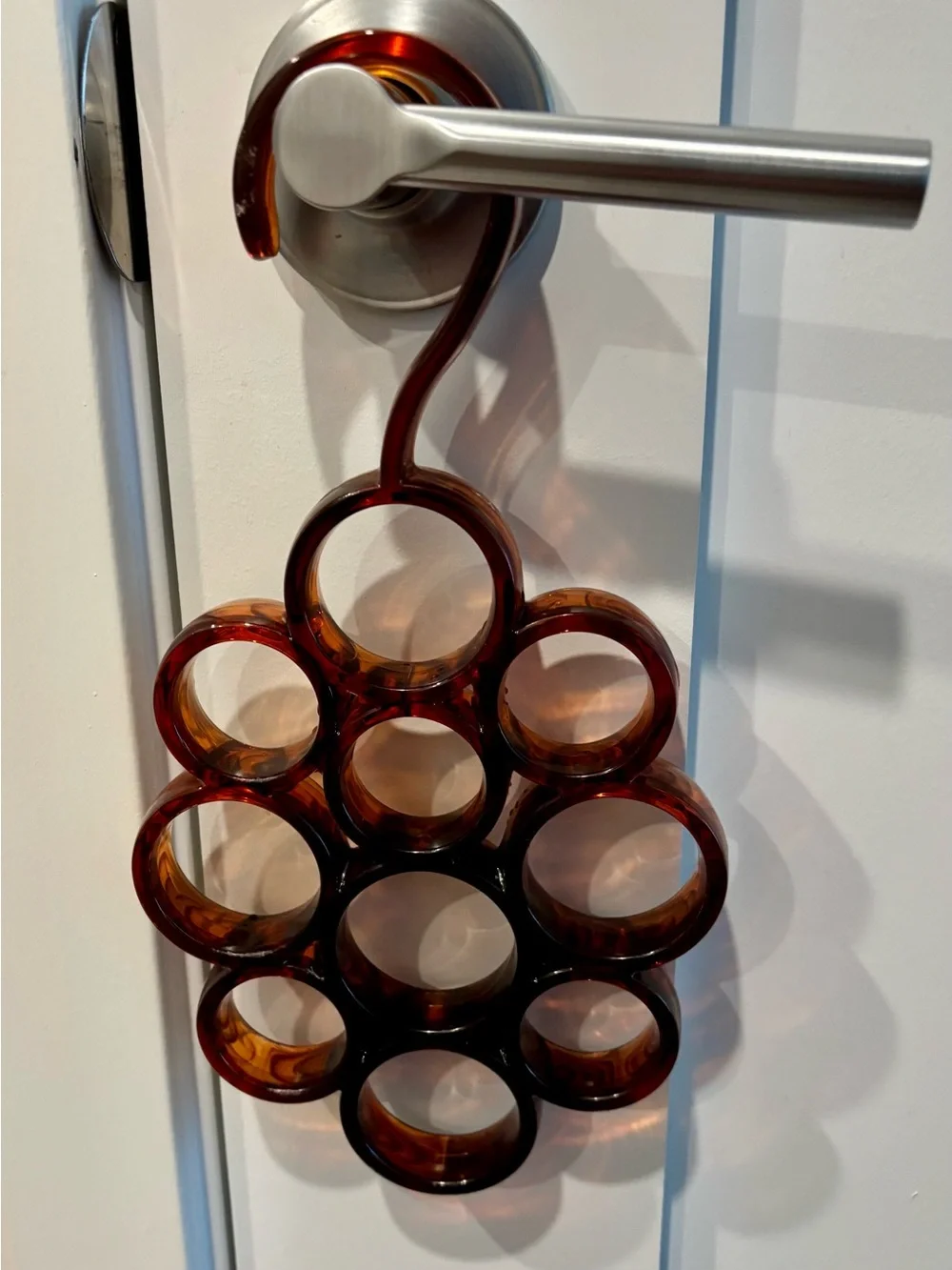 Tortoiseshell Resin Multi-Loop Scarf, Belt or Necklace Hanger